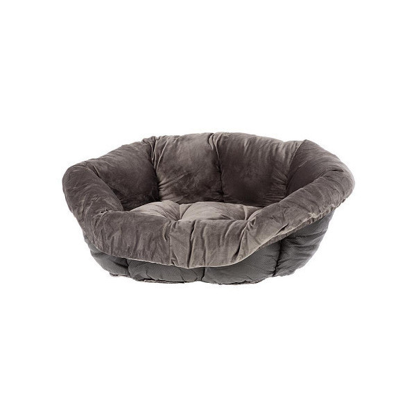 Бархатная подушка для кроватей Ferplast Spare Sofa Prestige 4 Grey для кошек и собак, 64×48×25 см