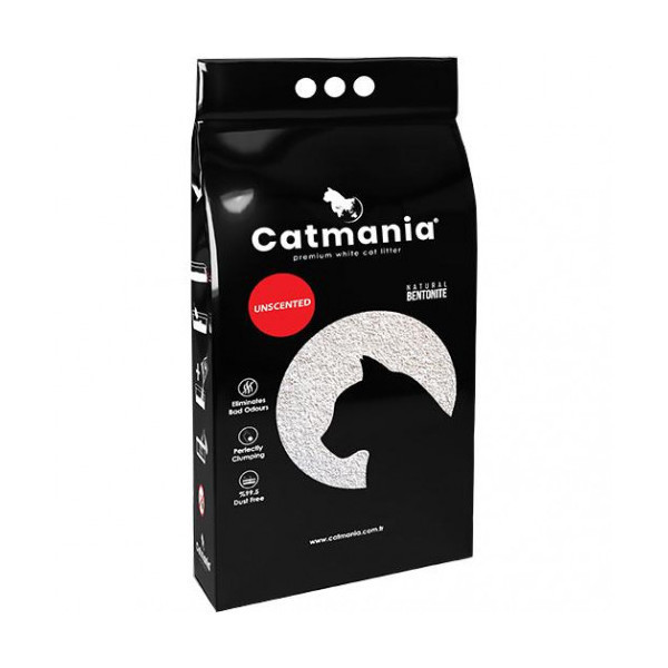 Бентонитовый наполнитель Catmania для кошек, натуральный белый, 5 л