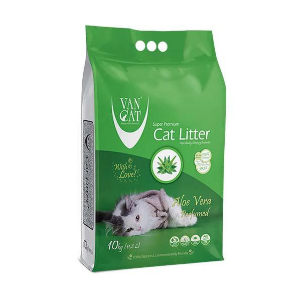 Бентонитовый наполнитель VanCat AloeVera для туалета, 10 кг
