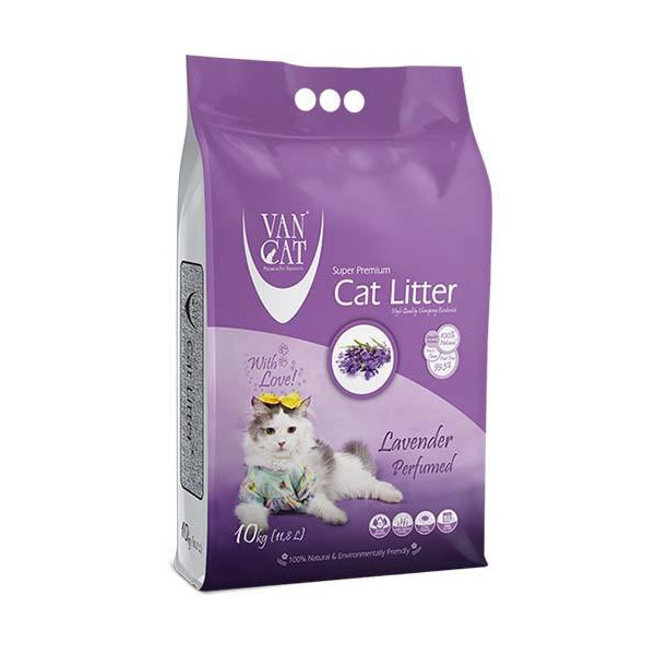 Бентонитовый наполнитель VanCat Lavender для туалета, 10 кг