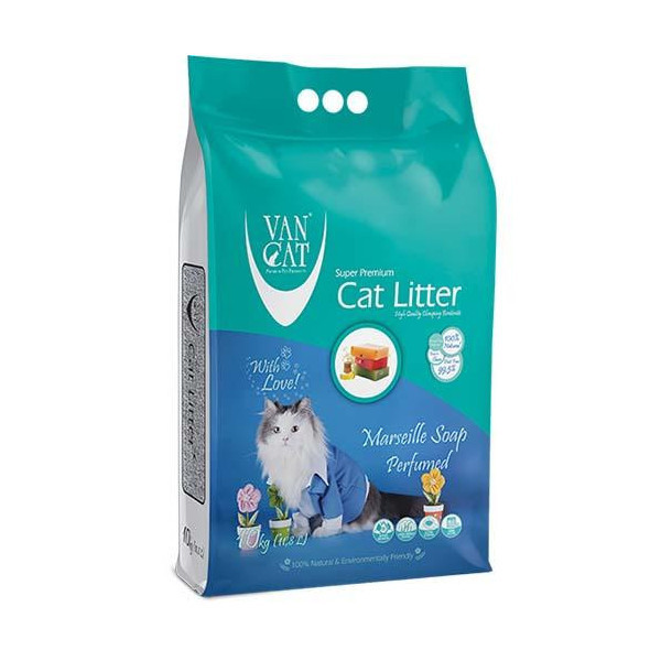 Бентонитовый наполнитель VanCat Marseille Soap для туалета, 10 кг
