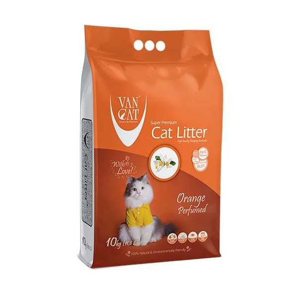 Бентонитовый наполнитель VanCat Orange для туалета, 10 кг