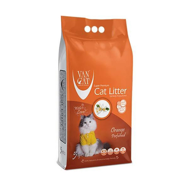 Бентонитовый наполнитель VanCat Orange для туалета, 5 кг