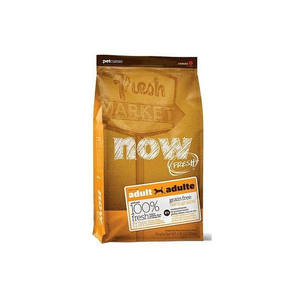 Беззерновой корм NOW Fresh Adult Recipe Grain Free для взрослых собак, с индейкой, уткой и лососем, 2.72 кг