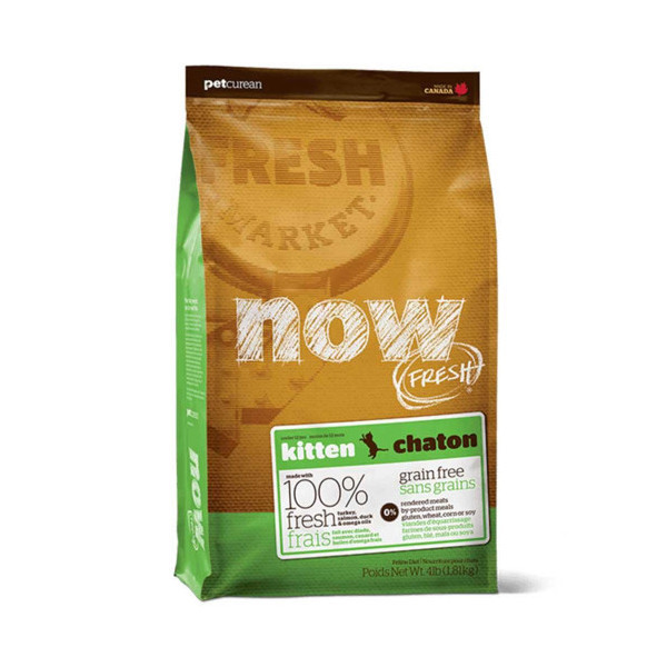 Беззерновой корм NOW Fresh Grain Free Kitten Recipe для котят с индейкой, уткой и лососем, 1.81 кг