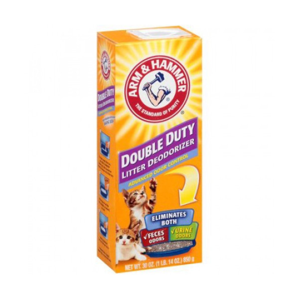 Дезодорант Arm & Hammer Double Duty Cat Litter для кошачьего туалета в виде порошка, двойная сила, 850 г