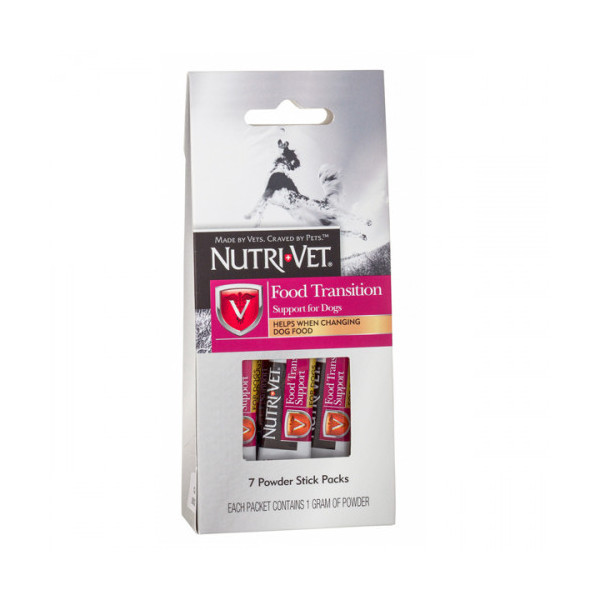 Добавка Nutri-Vet Food Transition Support для собак, с пребиотиками, порошок в стиках, 1 г × 7 шт