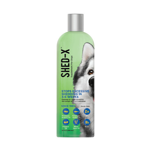 Добавка SynergyLabs Shed-X Dog против линьки, для шерсти собак, 946 мл
