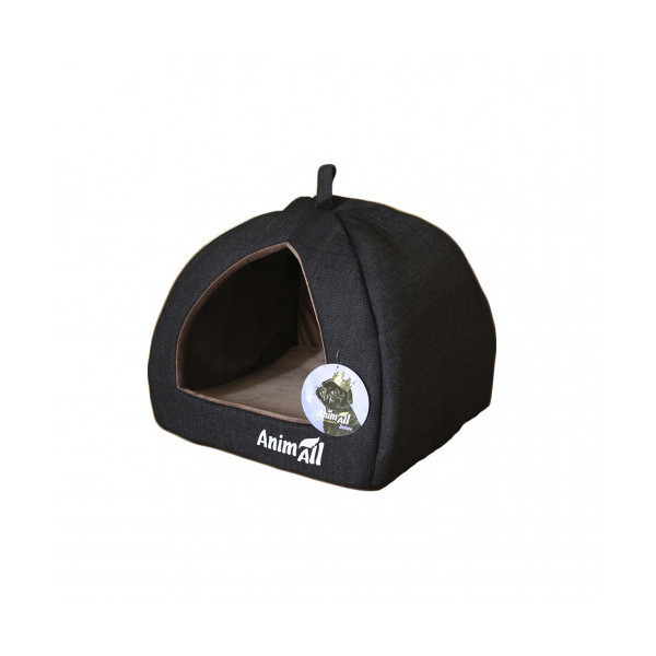 Домик AnimAll Piter M для собак, серый, 41×41×32 см