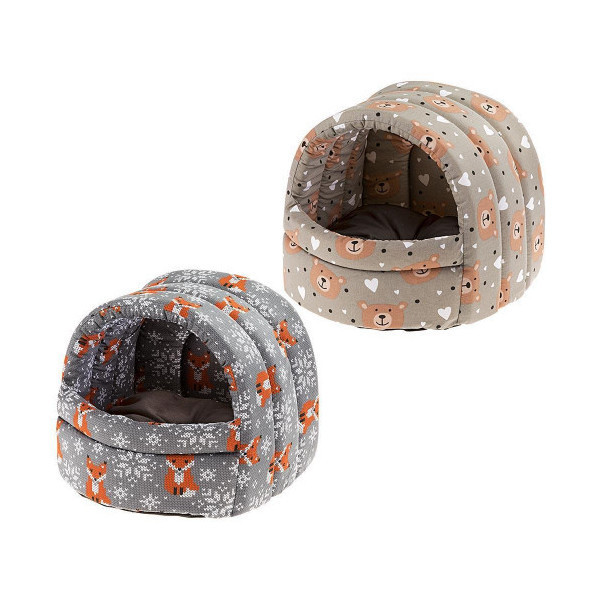 Домик Ferplast Alveo 40 House Panda Raccoon полукруглый для кошек, 40×39×35 см