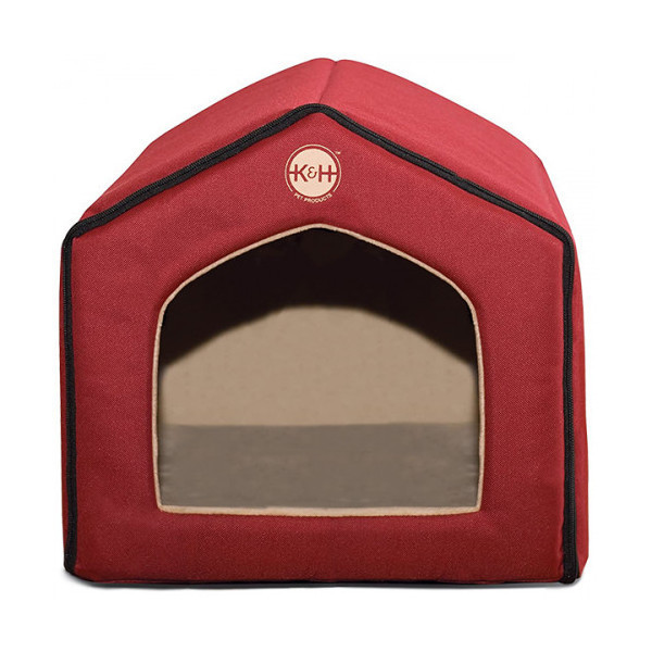 Домик K&H Indoor Pet House для кошек и собак малых пород, красный, 41×38×36 см