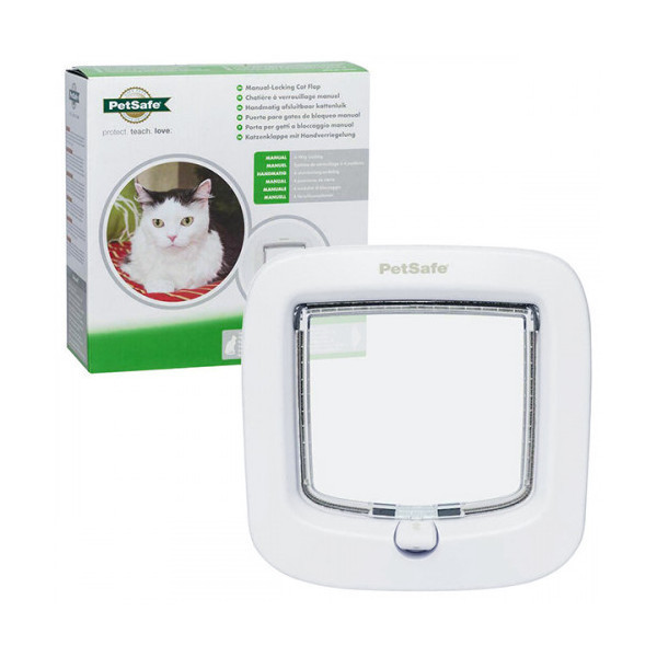 Дверца с механическим замком PetSafe Staywell Manual-Locking Cat Flap для кошек, белый