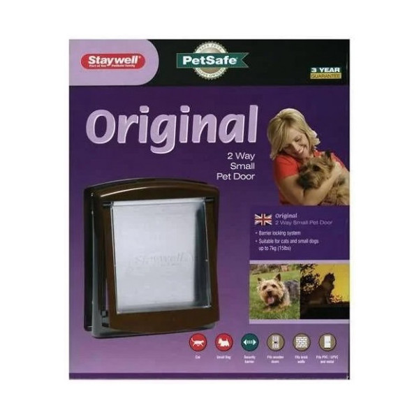 Дверцы PetSafe Staywell Original для кошек и собак средних пород до 18 кг, коричневые, 352х294 мм