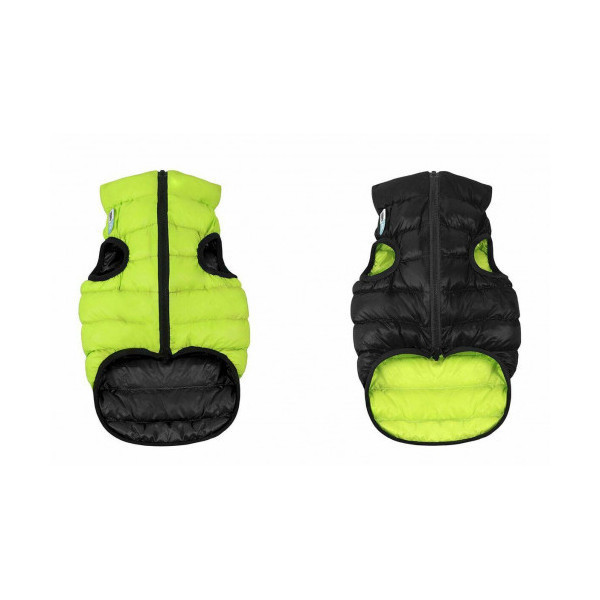 Двусторонняя куртка AiryVest L55 для собак, салатово-черная