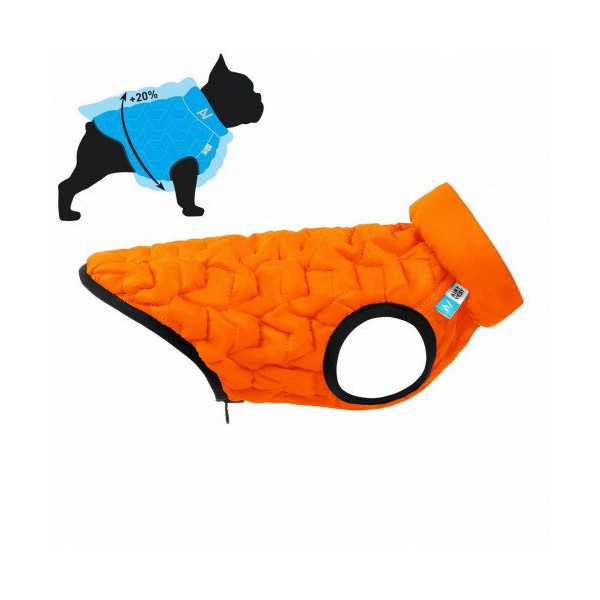 Двусторонняя куртка AiryVest Uni XS28 для собак, оранжево-черная