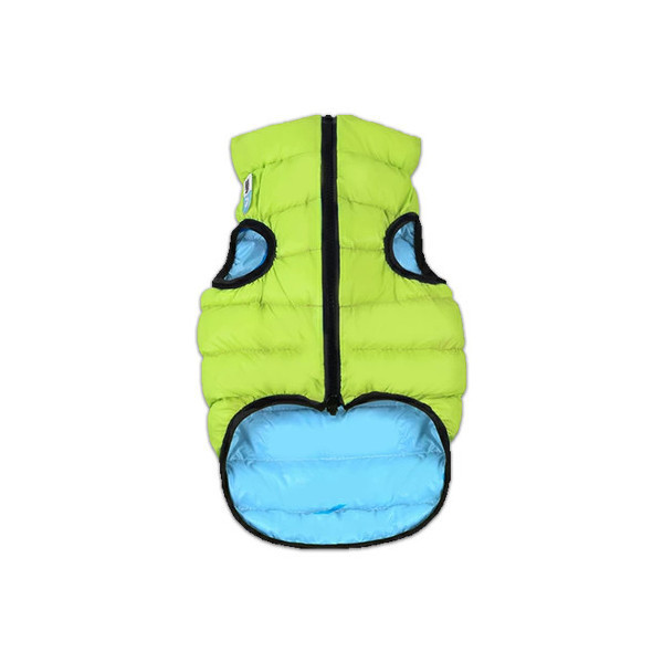 Двусторонняя светящаяся куртка AiryVest Lumi XS22 для собак, салатово-голубая