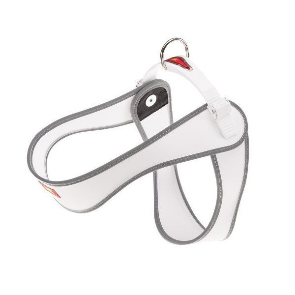 Ferplast Agila 4 Harness White эргономичная шлейка для собак с эластичным шнуром, 44x52 см