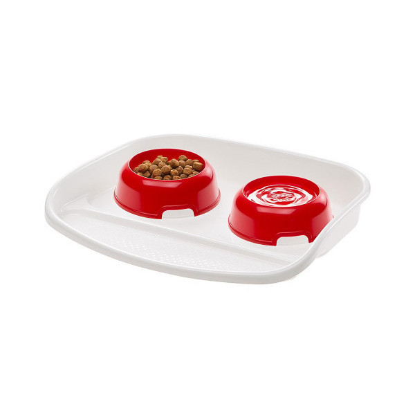 Ferplast Lindo Restyling Tray & Bowls миски на пластиковой подставке с защитой против скольжения, пластик