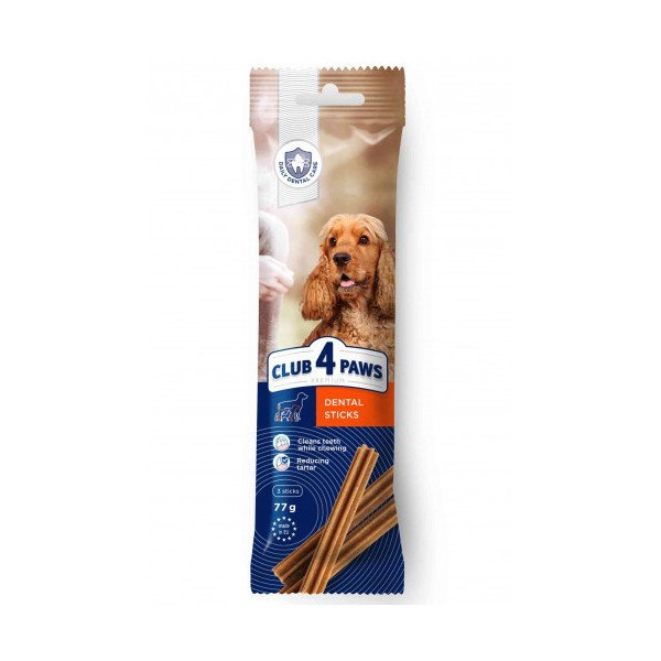 Жевальные палочки Клуб 4 Лапы Dental Sticks Premium для взрослых собак средних пород, 77 г, 3 палочки
