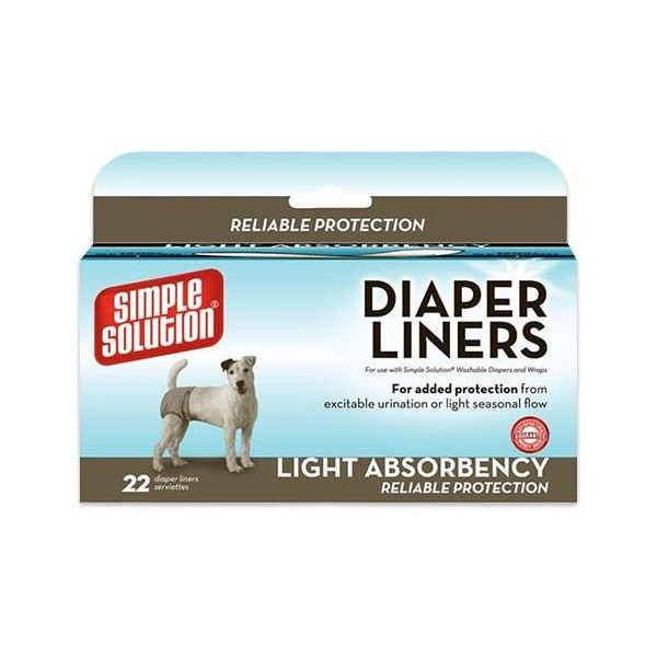 Гигиенические прокладки для животных Simple Solution Disposable Diaper Liners - Light Flow, 22 шт