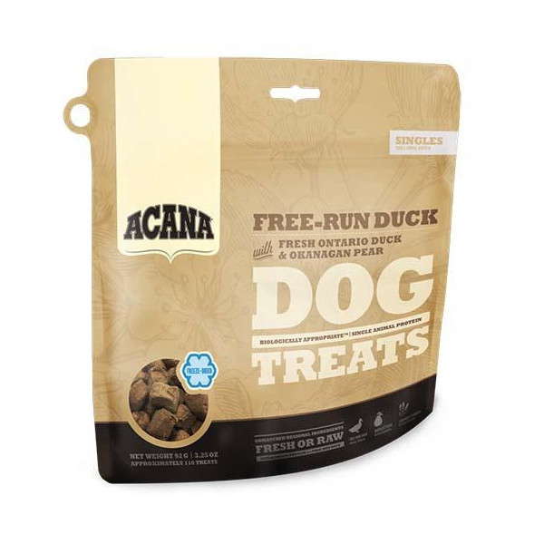 Гипоаллергенное лакомство Acana Free-Run Duck со вкусом утки для собак всех пород, 92 г