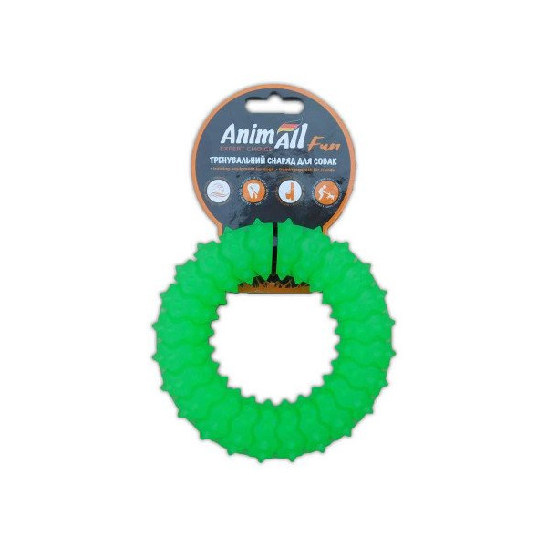 Игрушка AnimAll Fun кольцо с шипами, зеленый, 12 см