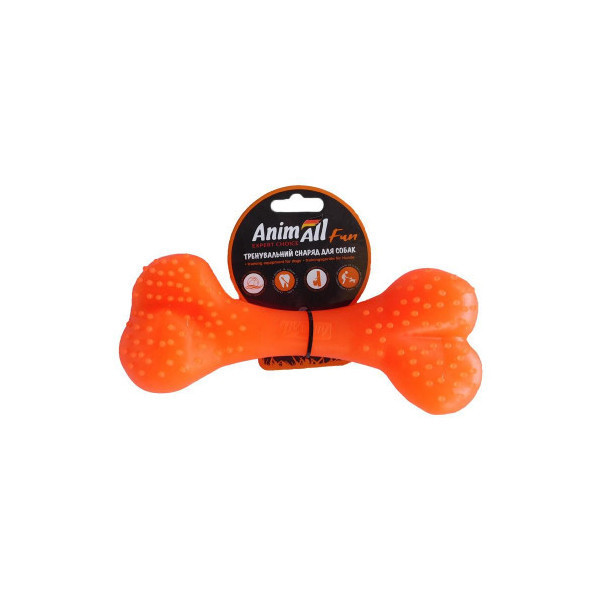 Игрушка AnimAll Fun кость, оранжевая, 25 см