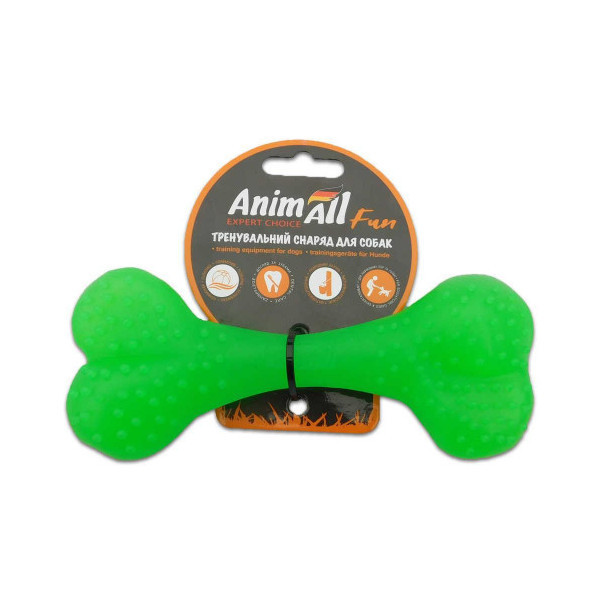 Игрушка AnimAll Fun кость, зеленый, 15 см