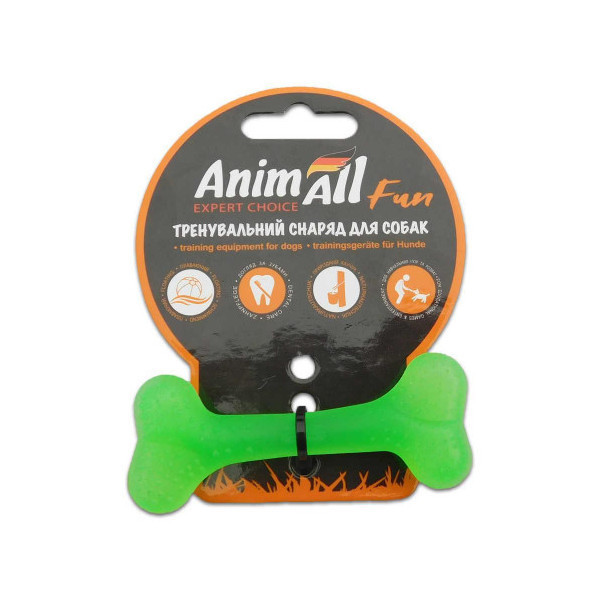 Игрушка AnimAll Fun кость, зеленый, 8 см