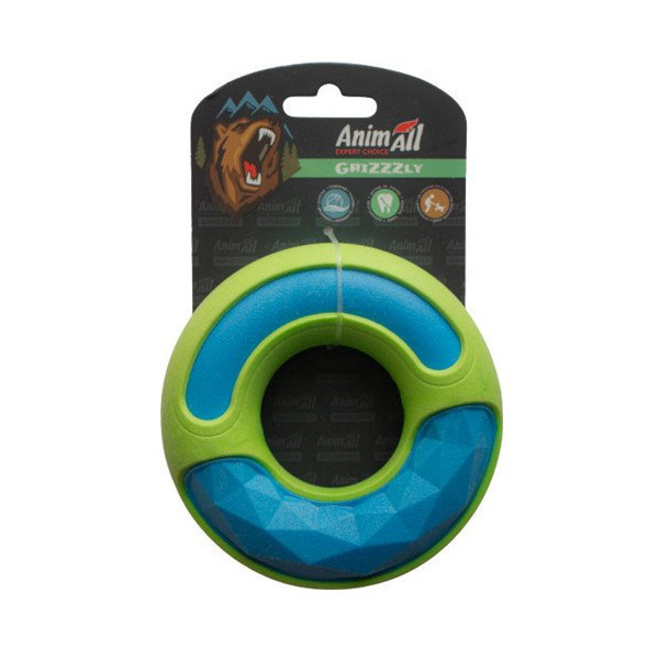Игрушка AnimAll GrizZzly двойное кольцо, голубовато-зеленая