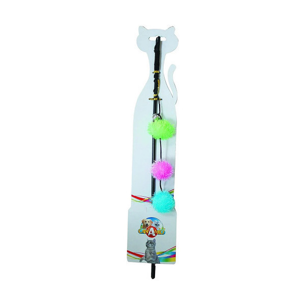 Игрушка Croci дразнилка с бумбонами, для кошек, 46 см