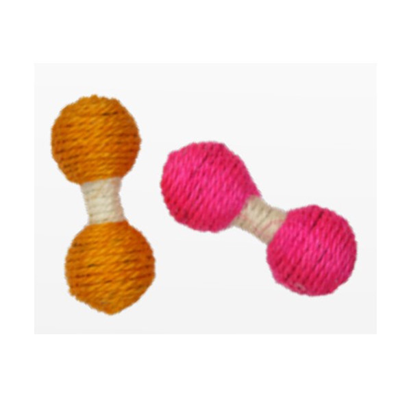 Игрушка Croci гантеля, для котов, плетеная, сезаль, 13 см