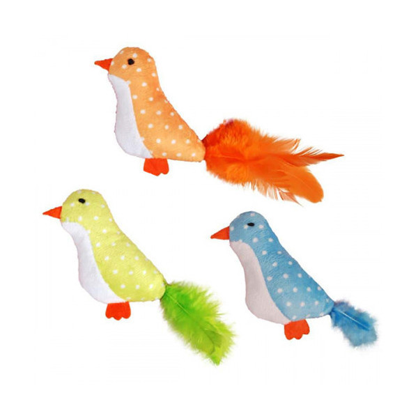 Игрушка Flamingo Bird Feather птичка, для кошек