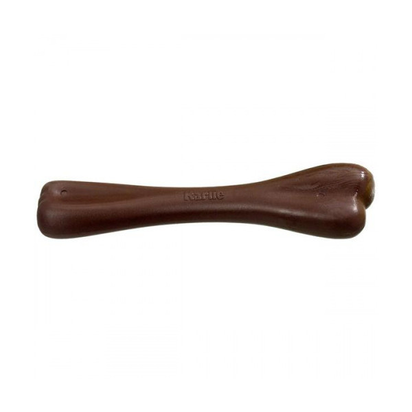 Игрушка Flamingo Choco Bone для собак шоколадная кость, резина, 17 см