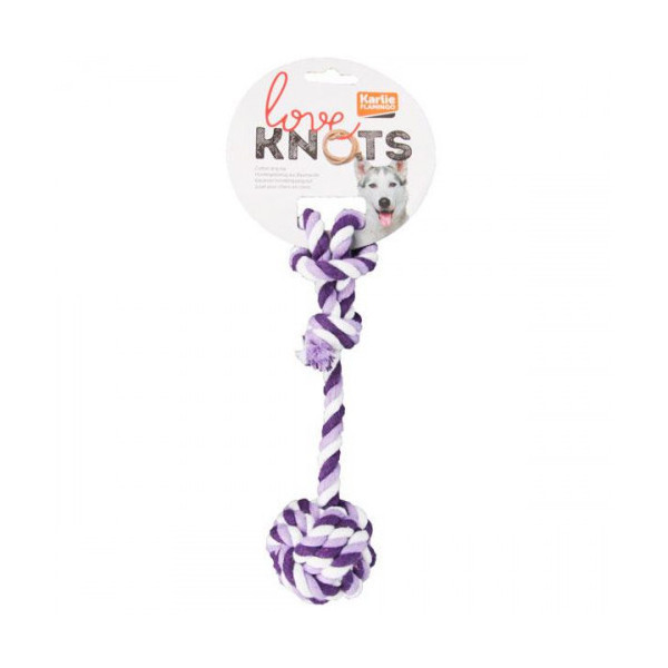 Игрушка Flamingo Cotton Rope Knot канат с одним узлом, для собак