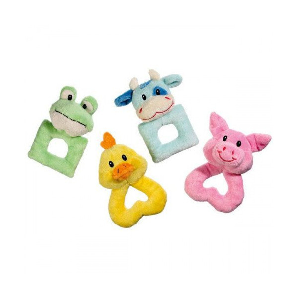 Игрушка Flamingo Puppy Toy кольцо, для щенков и собак малых пород, плюш, 12-14х9-11 см