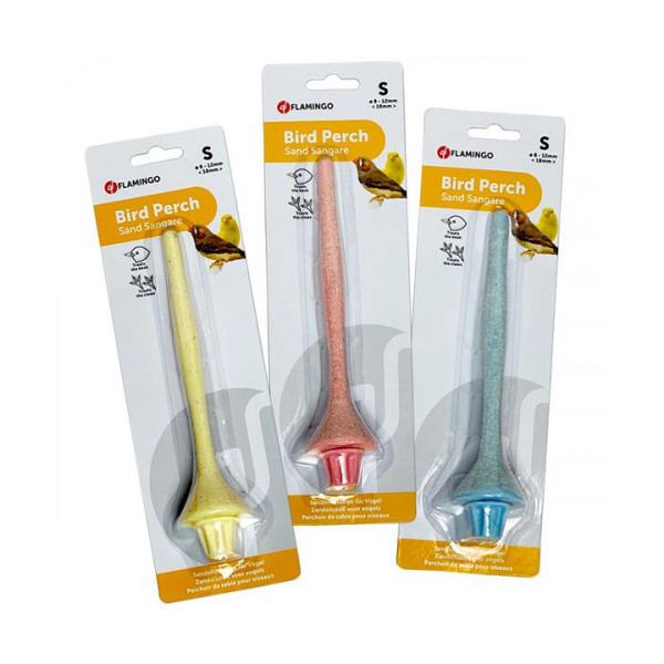 Игрушка Flamingo Sand Perch Plastic для птиц, песчаная жердочка, маленькая, 18х1.5 см