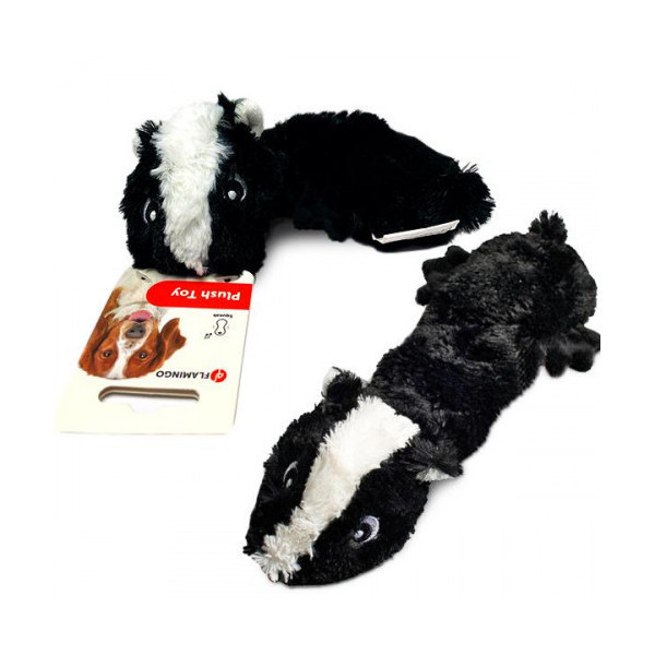 Игрушка Flamingo Shaky Skunk мягкая, для собак, плюш, 32х14 см