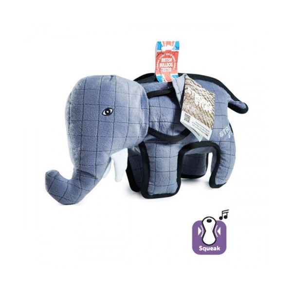 Игрушка Flamingo Strong Elephant суперпрочная, мягкая, для собак, 39х14х30 см