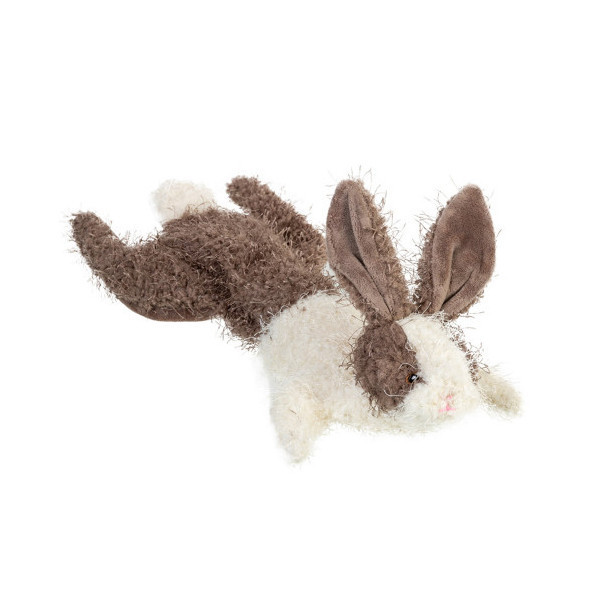 Игрушка GiGwi Plush Заяц, шкурка с пищалкой, для собак, текстиль, 47 см