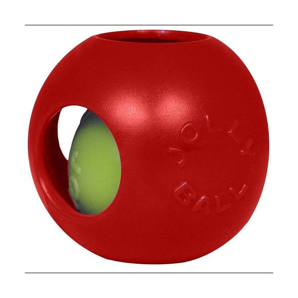 Игрушка Jolly Pets Teaser Ball мяч двойной, большая, для собак 27-40 кг, красная, 21 см