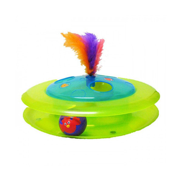 Игрушка Petstages для кошек, трек с мячом-птичкой