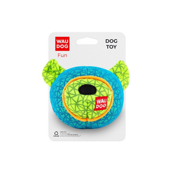 Игрушка Waudog Fun Мишка для собак, 20×14 см, голубая