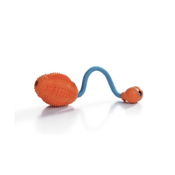 Игрушка дентал груша Pet Products с кордом для собак, резина, оранжевая, 12 см