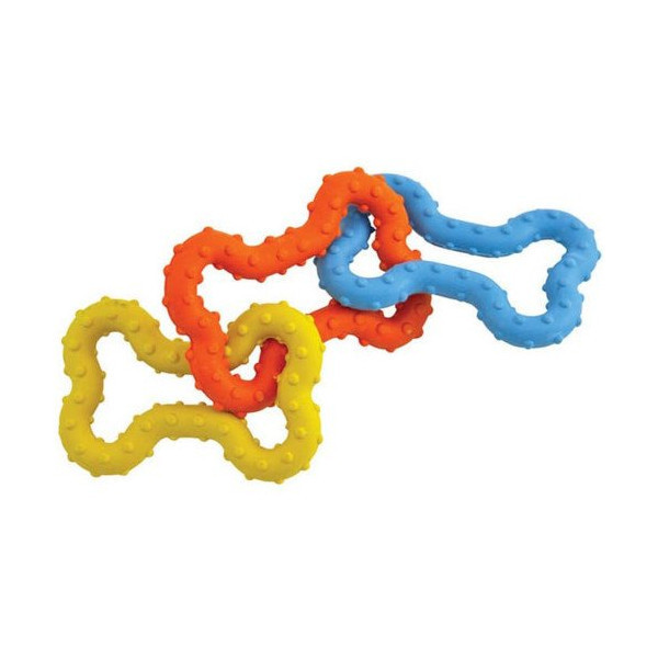 Игрушка для собак Petstages Три косточки мини, разноцветная, 14×16.5×1.3 см