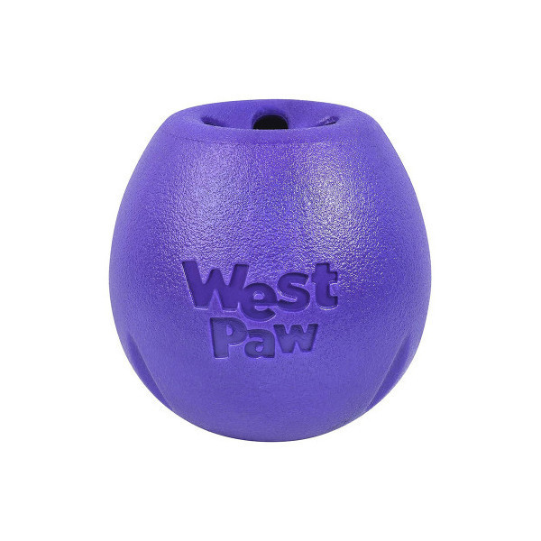 Игрушка для собак West Paw Rumbl Small Eggplant, для лакомств, фиолетовая, 8 см