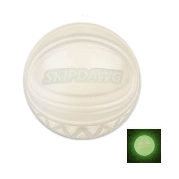Игрушка-мяч для собак BronzeDog Skipdawg Neon Glow ball, светонакопительнная, 7 см