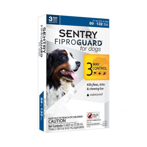 Капли Fiproguard от блох, клещей и вшей для собак 40-60 кг, 4,02 мл, 6 шт, цена за 1 пипетку