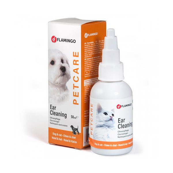 Капли Flamingo Petcare Ear Cleaner для чистки ушей собак и котов, 50 мл