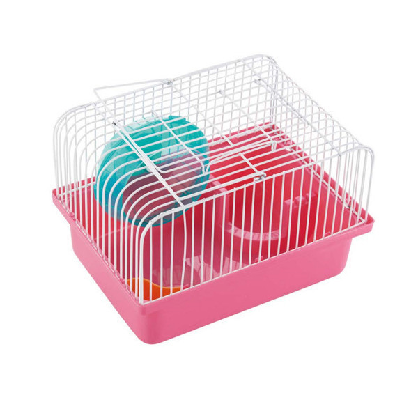 Клетка AnimAll Cube для хомяка 23.2x17х12 см, розовая